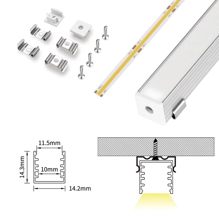 Profili per Cartongesso L2000x14.2x14.3mm SP28-Profilo Alluminio Led--06