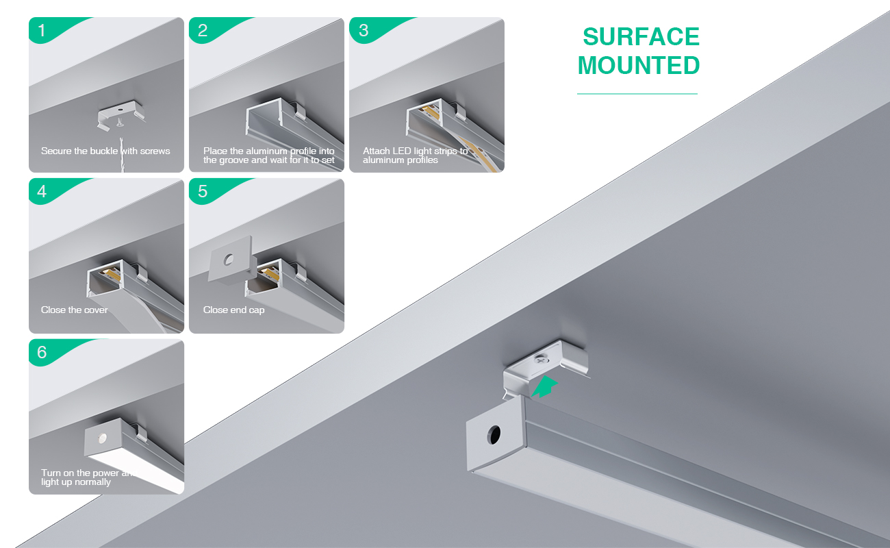 SP34 Profili per Strisce LED Soffitto 2000x19.3x13mm-Profilo LED cartongesso--07