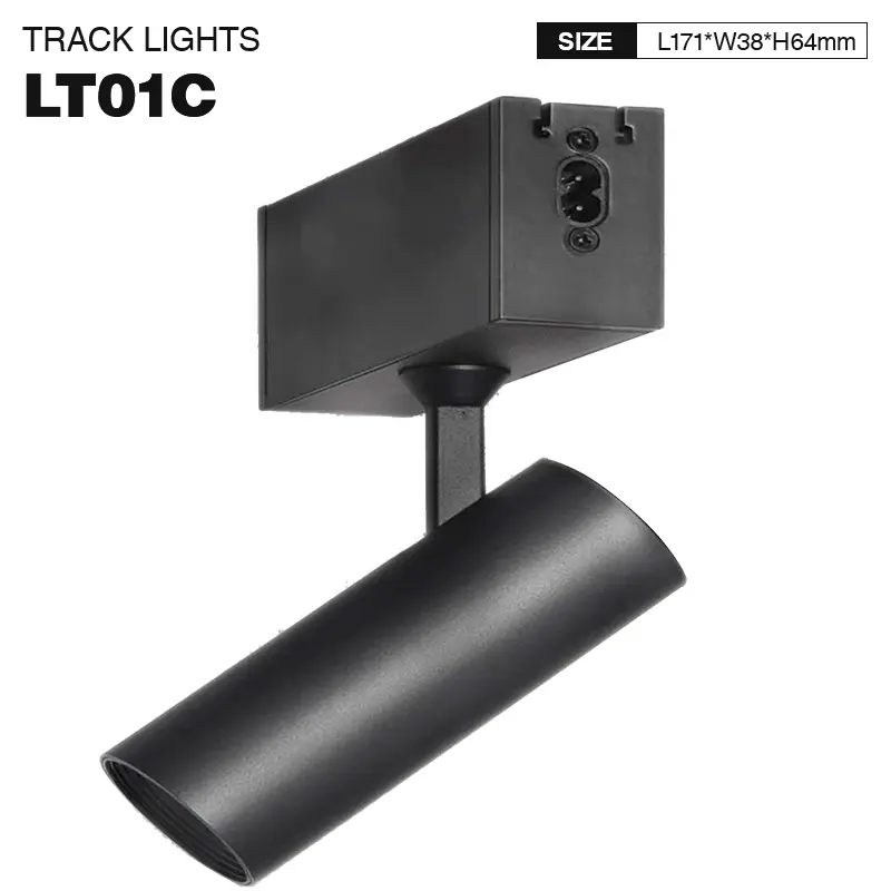 SLL001-B 6W 3000K 30° Focos led de carril negro-Lámparas LED para el hogar--1