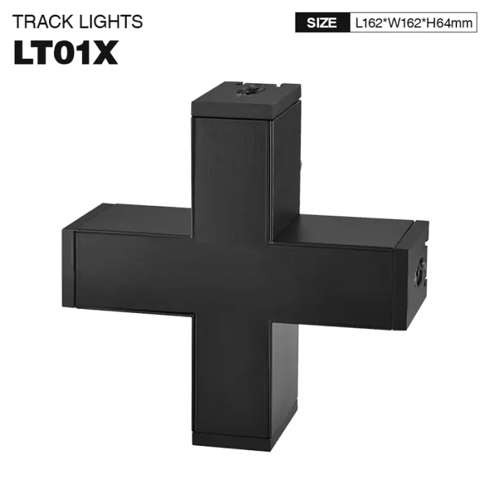 Giunto Modulare a "X" per Installazione Luci a LED 24 V Nero 3 Anni di Garanzia - LT01X-SLL001-B-Kosoom-Prodotti Personalizzabili--1