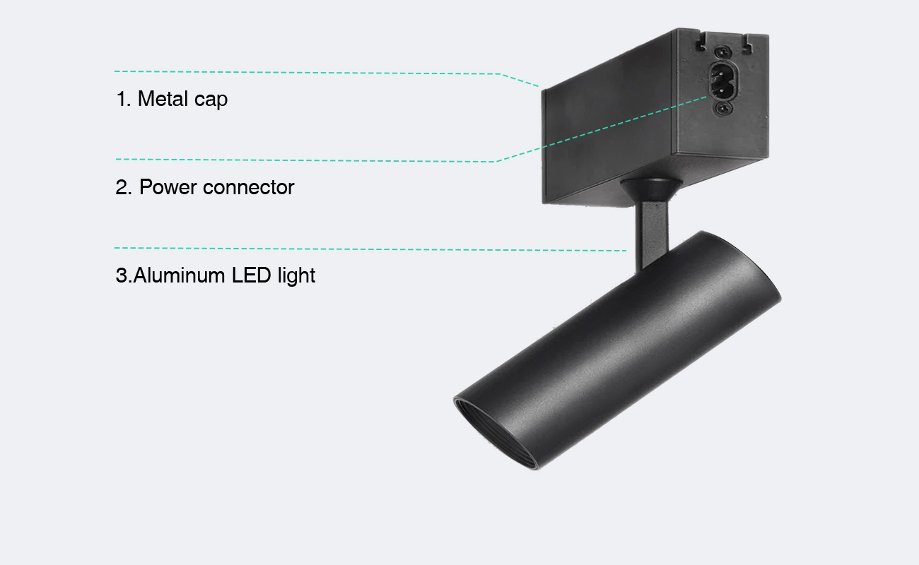 SLL001-B 10W 4000K 36° Nero faretti binario-Illuminazione della sala da pranzo--2