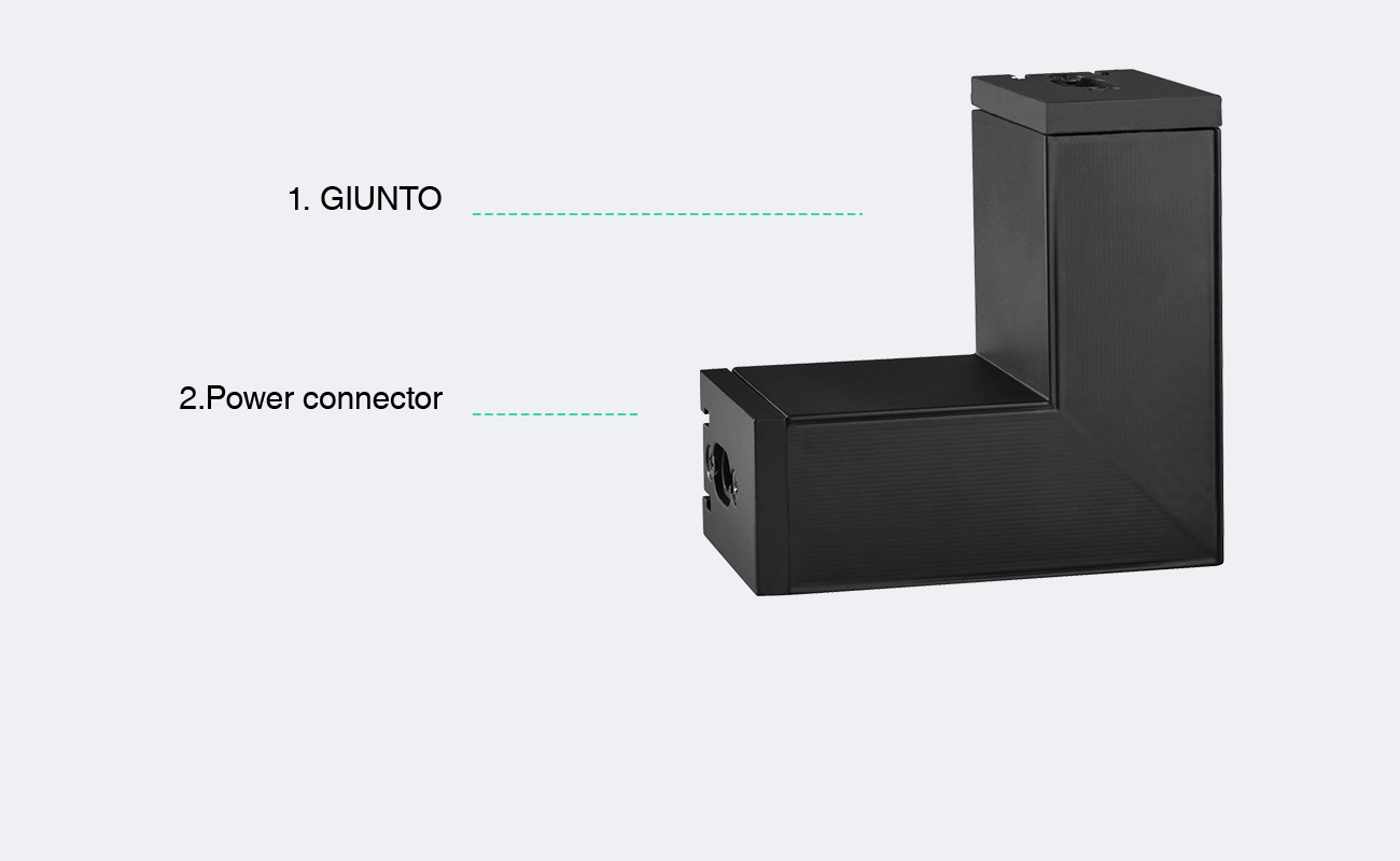 Giunto per Configurazione Versatile della Luce a LED 24 V Nero 3 Anni di Garanzia - LT01L-SLL001-B-KOSOOM-Prodotti Personalizzabili--2