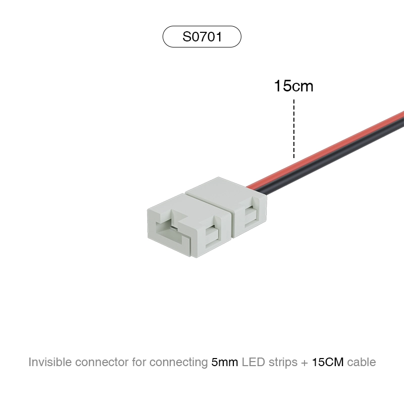 Dodaci za LED trake S0701 10 mm 2 pina Prikladno za 240 LED dioda-LED trake za unutarnje stepenice--S0701