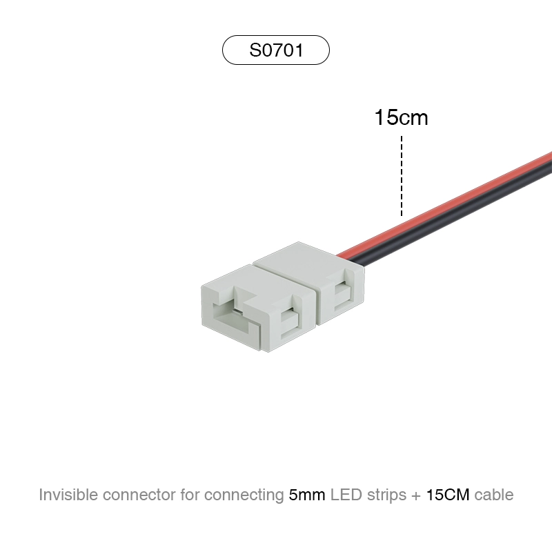 LED Strip Accessories S0701 10mm 2Pin Yoyenera 240 LEDS-LED Zingwe za Masitepe Amkati--S0701