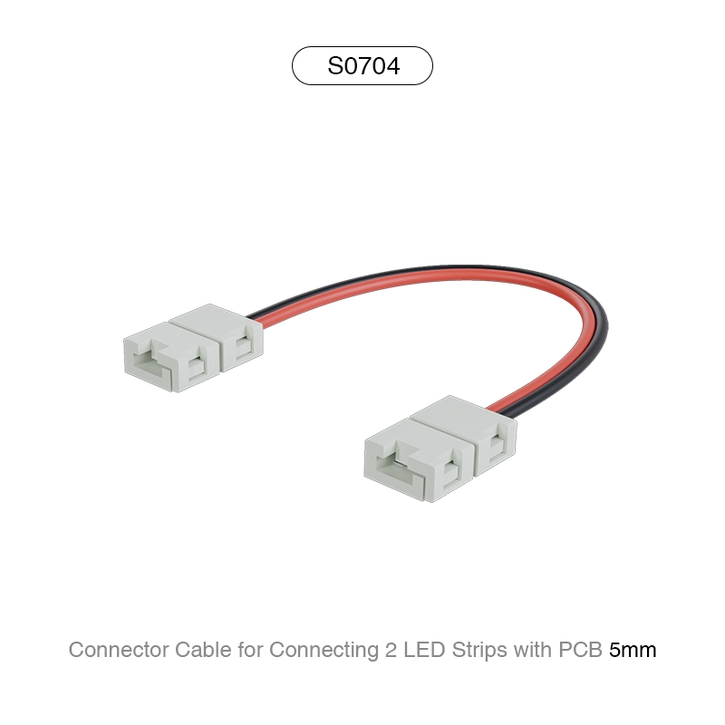 S0704 Cavo di Connettore per Cunnette 2 Strisce LED cù PCB 5MM / Adatta per 120 LEDS / Strisce MT-LED - S0704