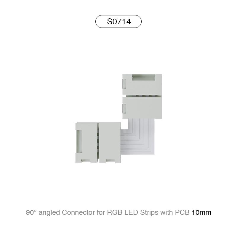 S0714 90 Céim Nascóir Uillinn le haghaidh Stiallacha RGB LED le 10MM PCB / Oiriúnach do 60 LEDS-Accessories -- S0714