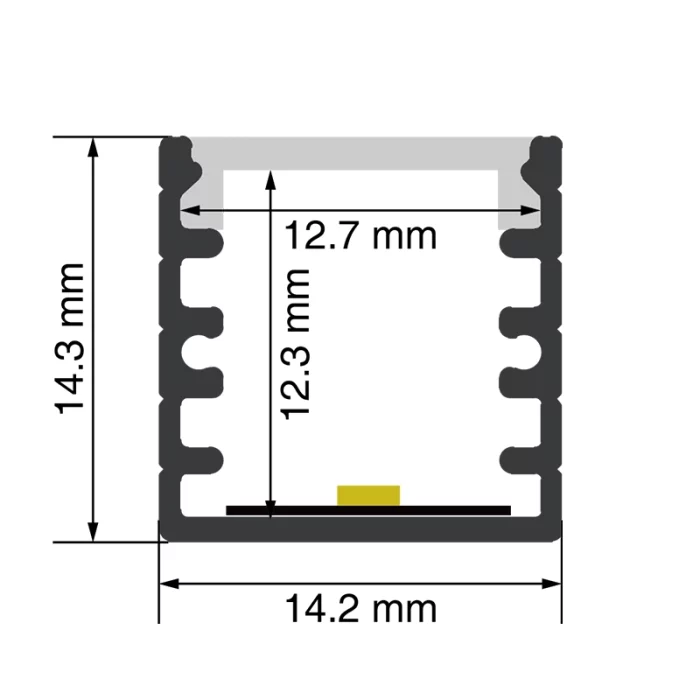 Profili per Cartongesso L2000x14.2x14.3mm SP28-Profilo Alluminio Led--SP28