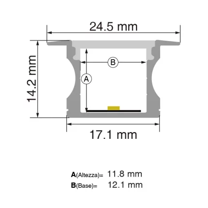 L2000x61.8x13.8mm LED Strip Profil SP45-Profilo LED Soffitto--SP32