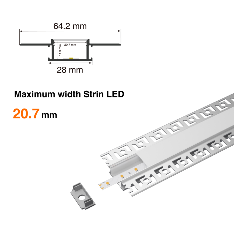 Profili per Striscia LED L2000x54.2x13.8mm SP44-Illuminazione della sala da pranzo--SP44 1