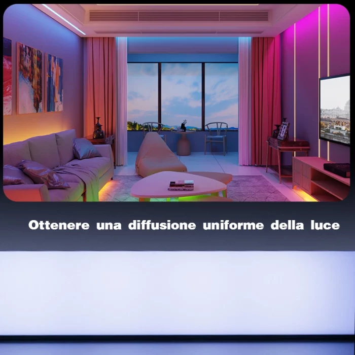 Profilo in alluminio incassato in cartongesso 2m, adatto per strisce LED di diversi produttori, larghezza massima 20mm. L2000x54.2x13.8mm SP44-Profili LED--SP44 4