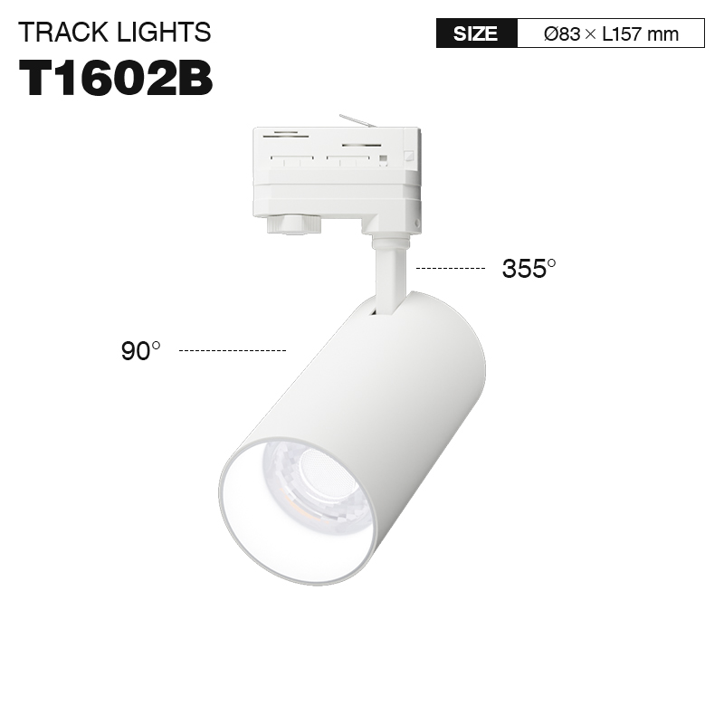 TRL016-30W-4000K-55°-Bianco Faretto a binario-Illuminazione Showroom--T1602B