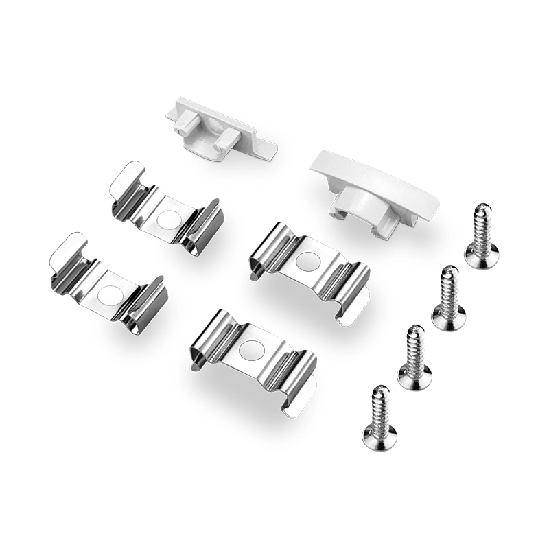 SP27-LED Profiles Accessories caps * 2 Hook clips * 4 screws * 4 (3 * 16) - LED Profiles - SP27 A