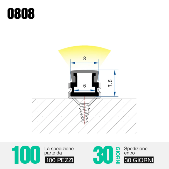 Profili LED con diffusori acrilici---0808