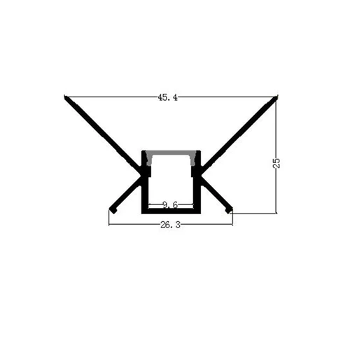 LED-profyl foar gipsplaat 2m Hege kwaliteit aluminium-LED-profilen--227541 619725